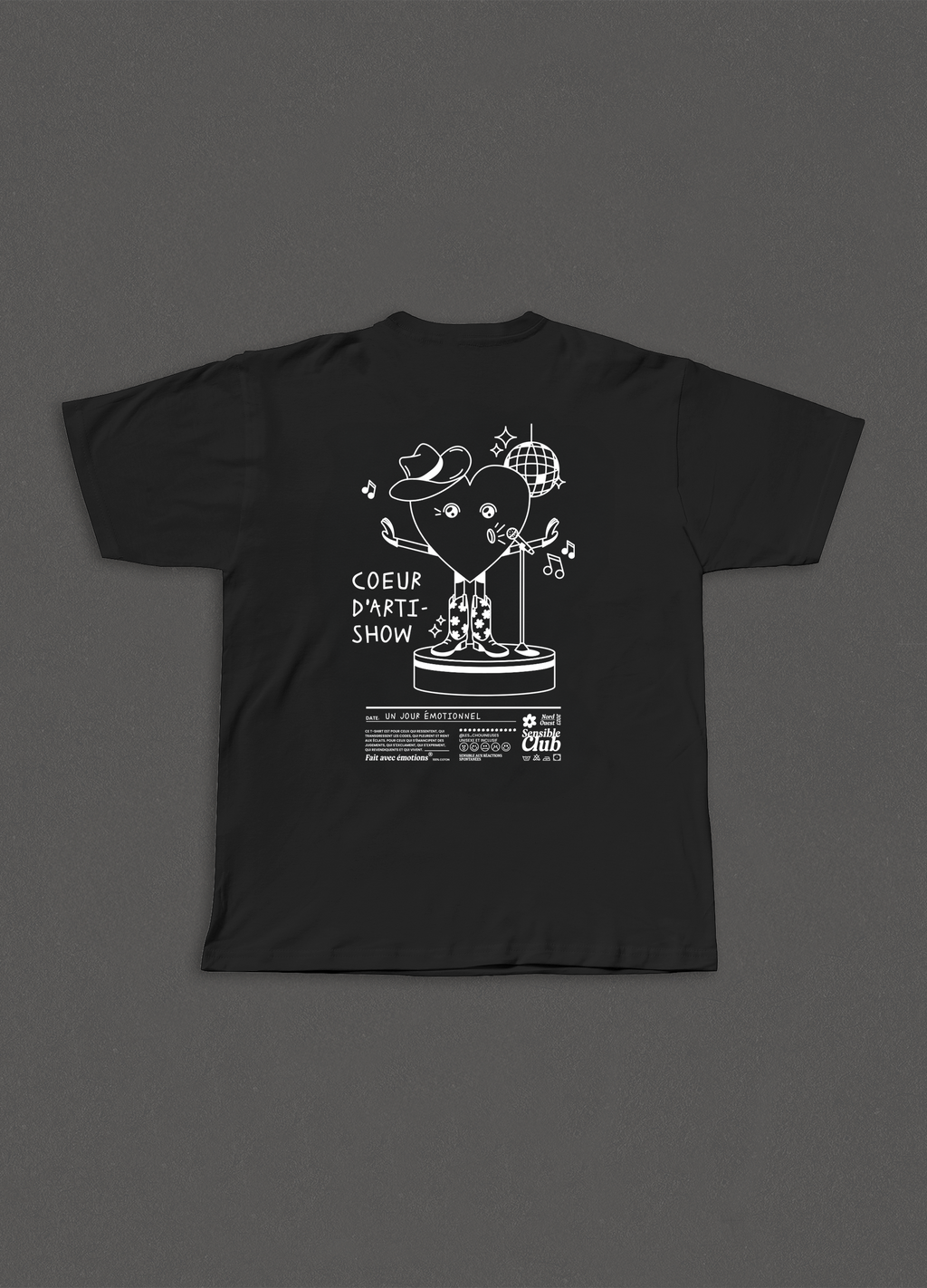 T-shirt NOIR - COEUR D’ARTI-SHOW