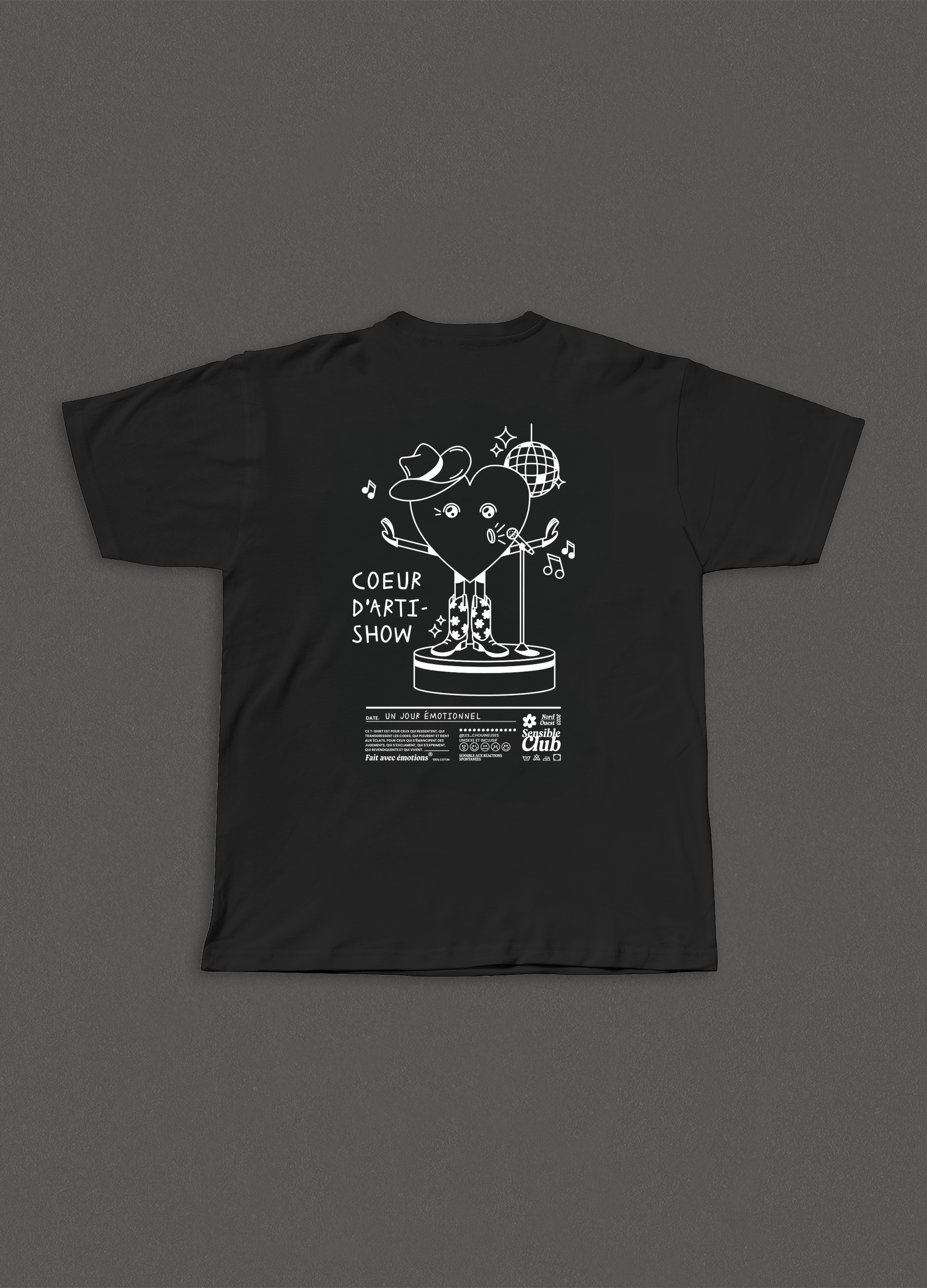 T-shirt NOIR - COEUR D’ARTI-SHOW