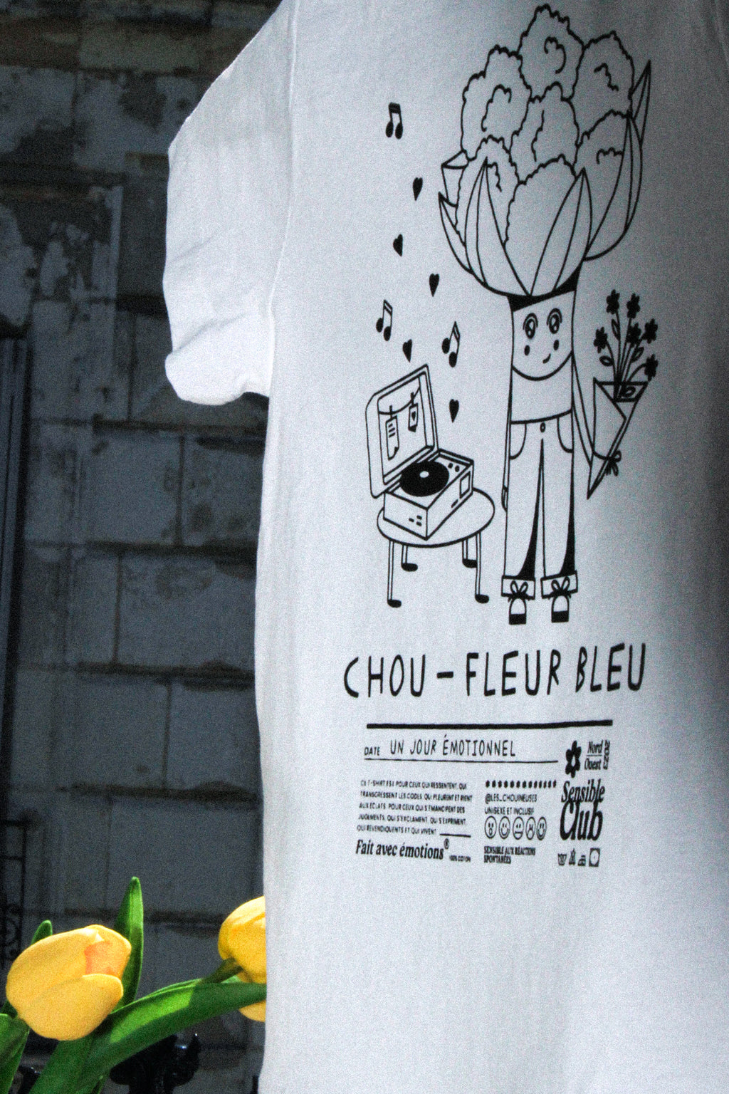 T-SHIRT ENFANT - CHOU FLEUR BLEU