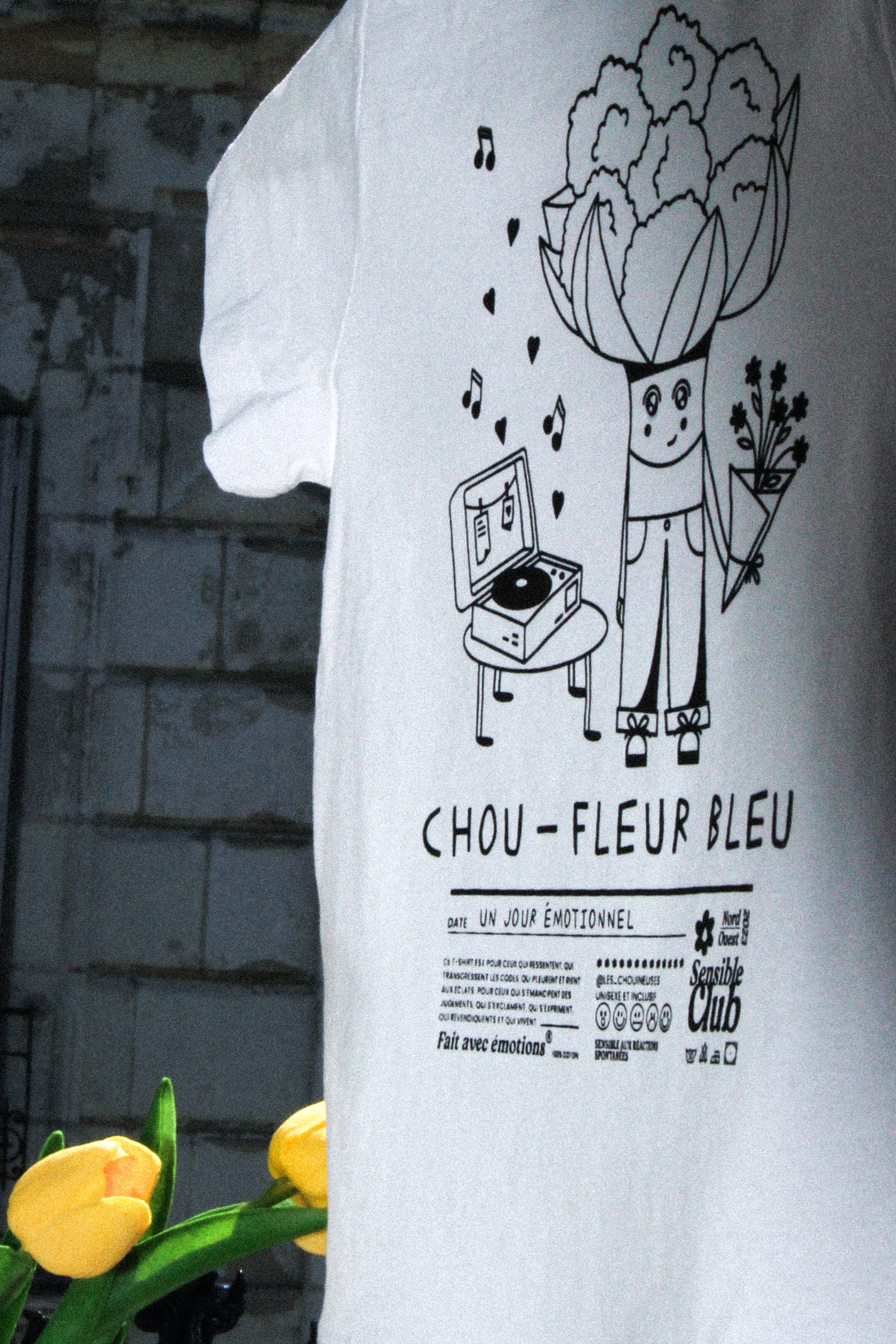 T-SHIRT ENFANT - CHOU FLEUR BLEU