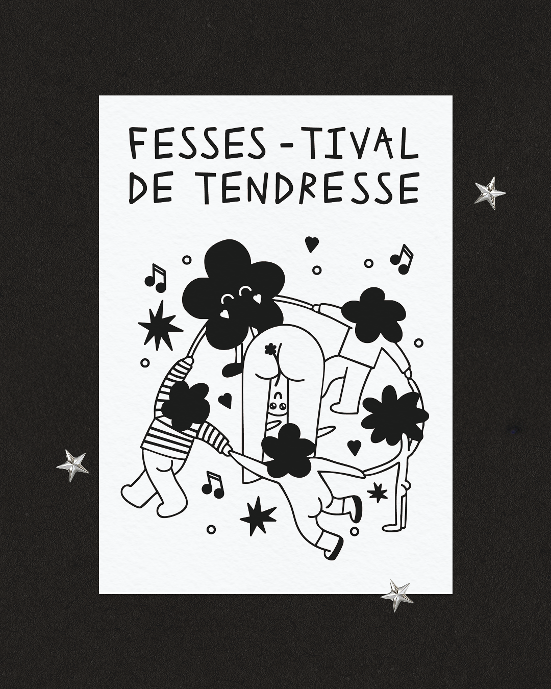 Carte Postale - FESSE-TIVAL DE TENDRESSE