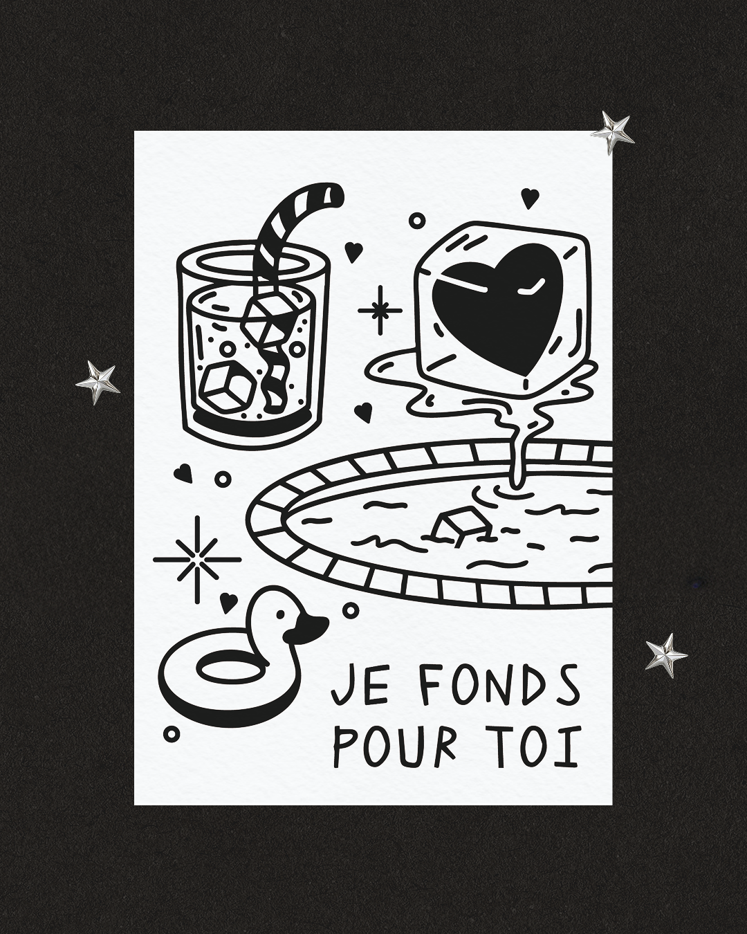 Carte postale - JE FOND POUR TOI