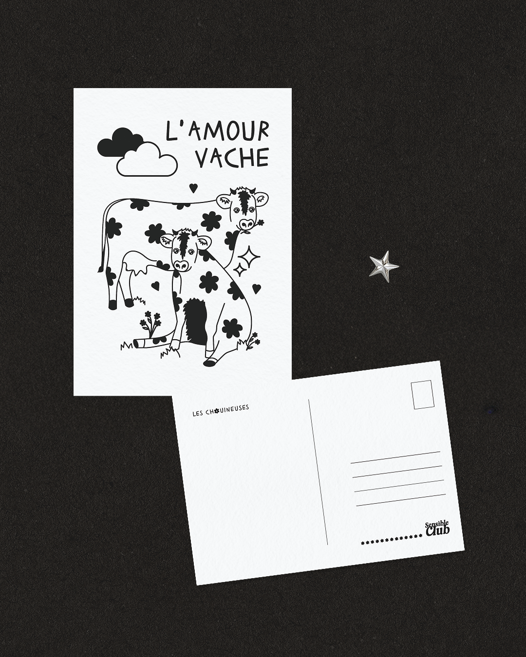 Carte postale - L'AMOUR VACHE