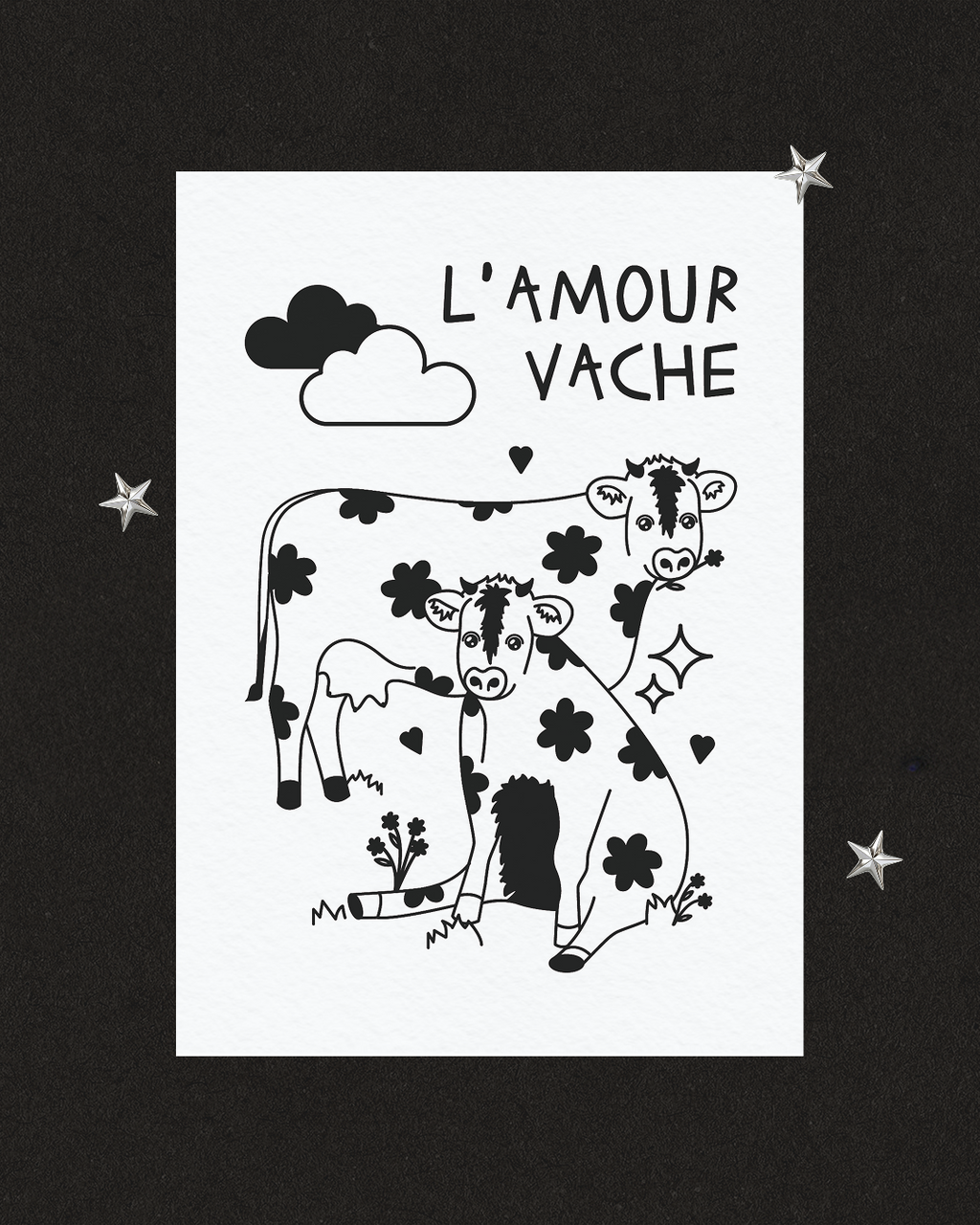 Carte postale - L'AMOUR VACHE